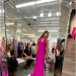 Hot pink Faviana maxi dress in size 0